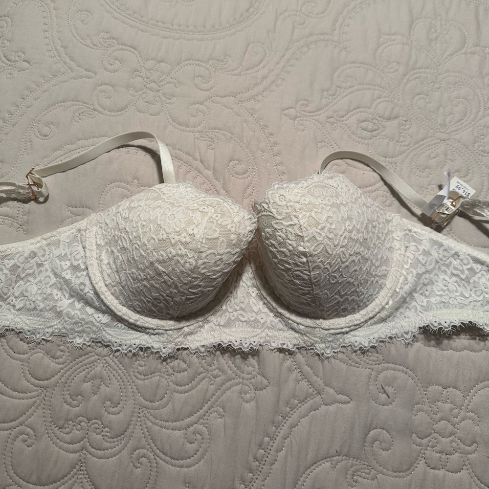 Aerie Elegant Lace Underwire Bra - Cream